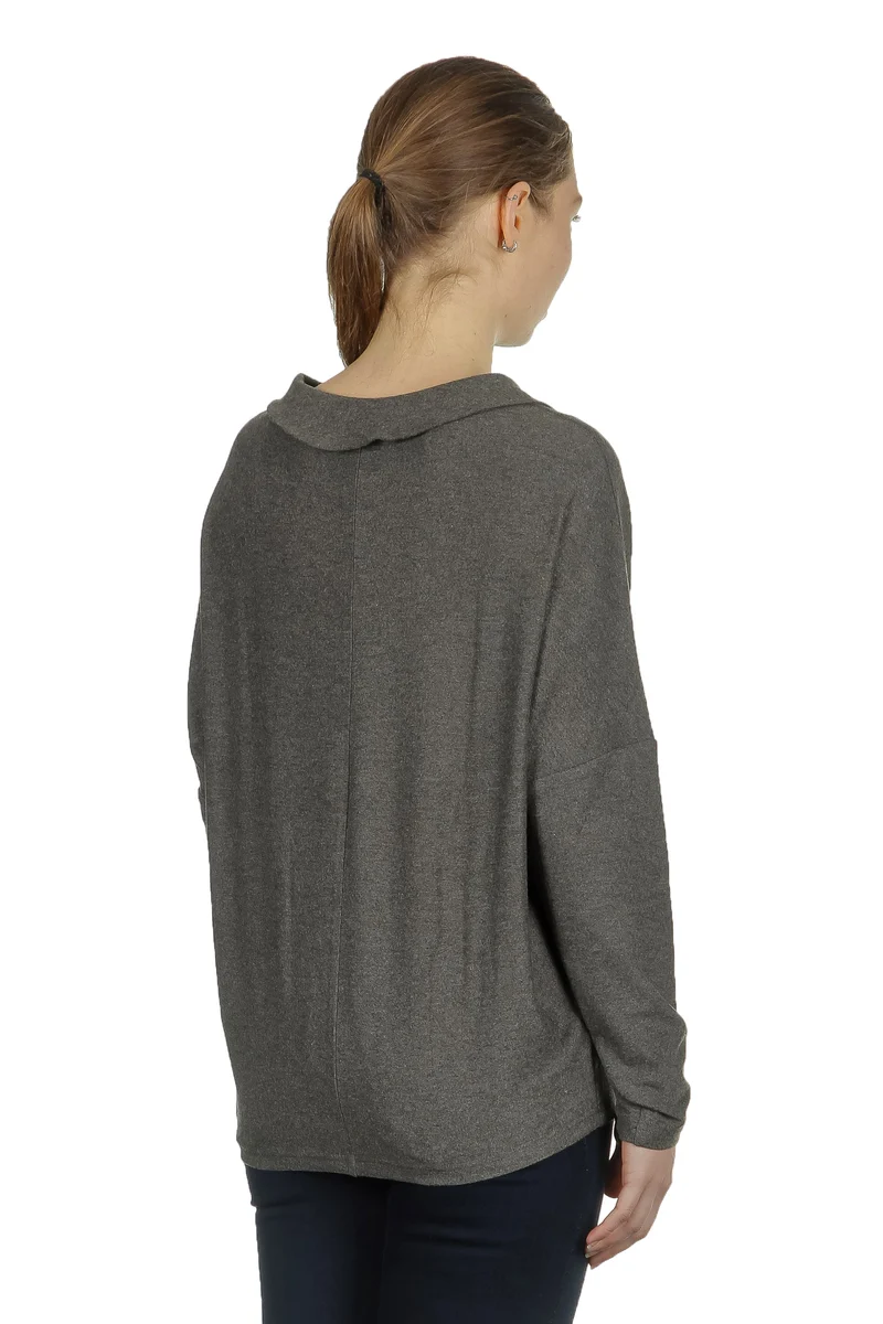 The Swiss Label Damen Langarm Shirt taupe