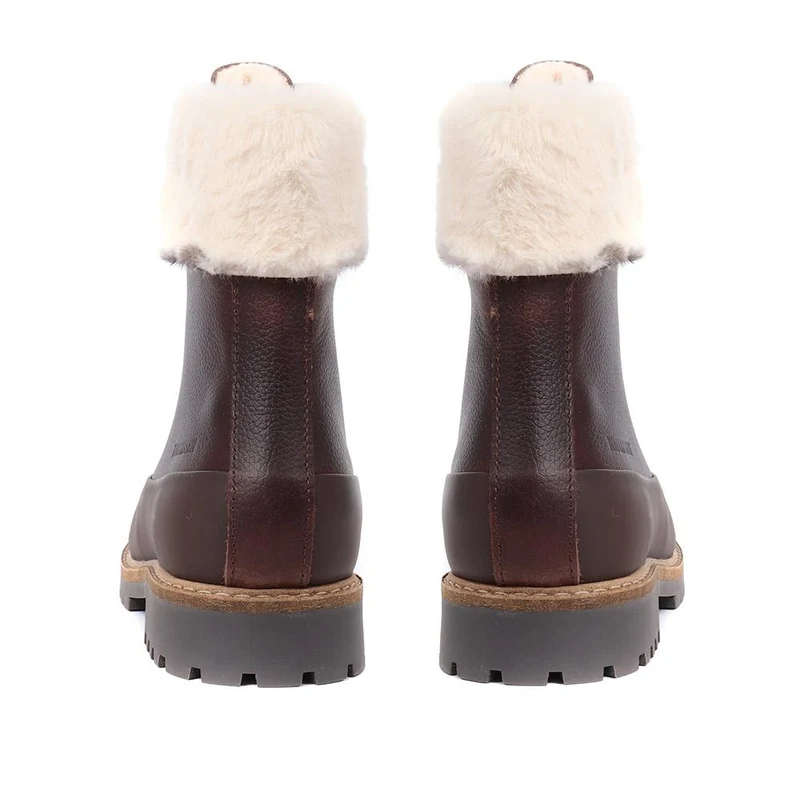 Rowen Fur Cuff Ankle Boots - BARBR36518 / 323 083 - Dark Brown