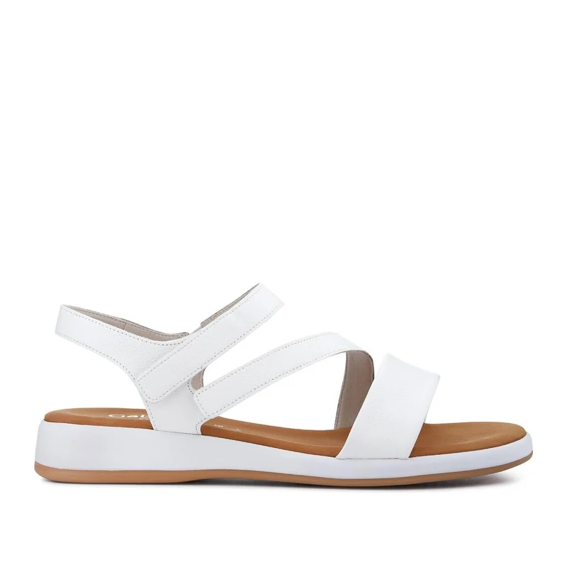 Nubuck Leather Touch-Fasten Sandals - GAB41522 / 327 028 - White