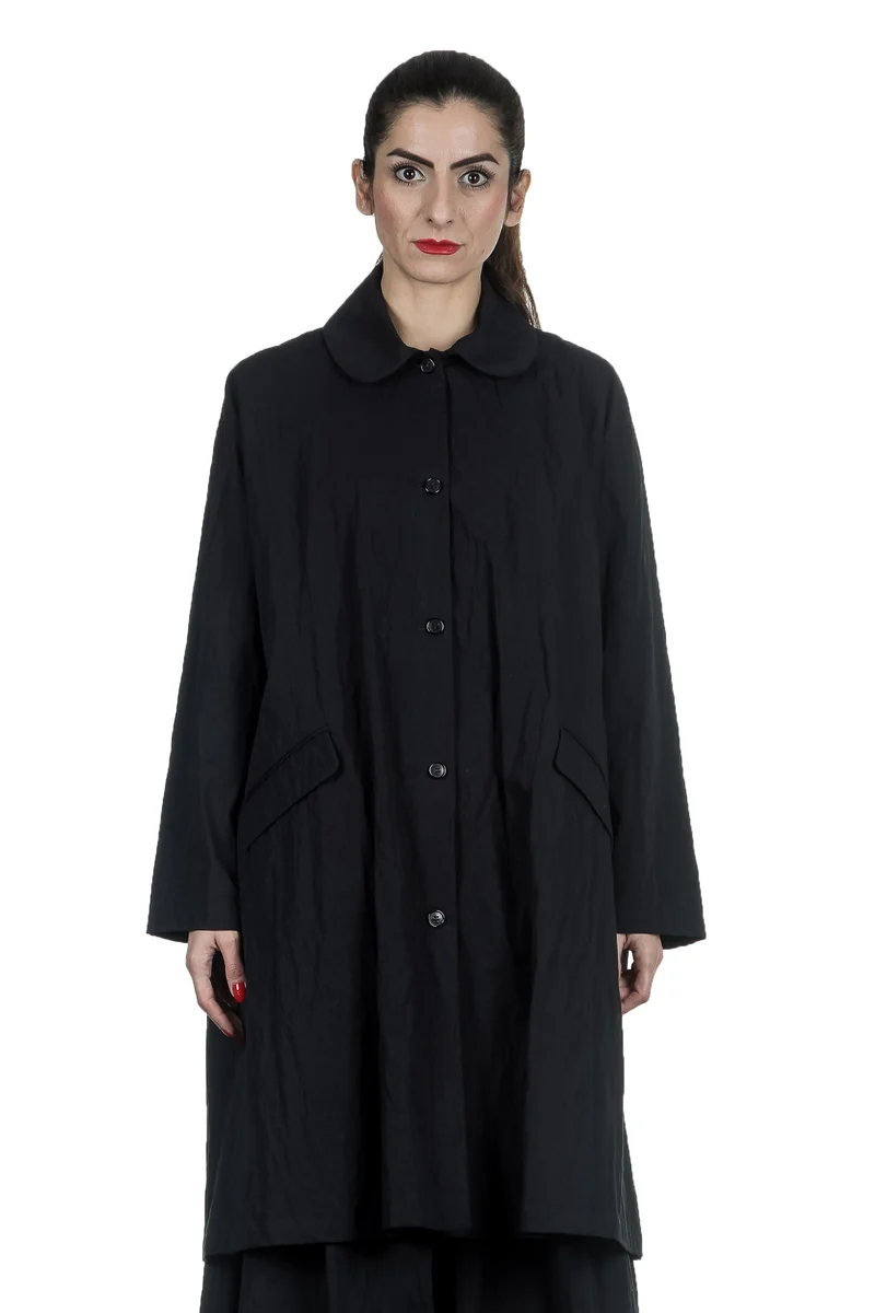 Apuntob Damen Avantgarde Oversized Mantel schwarz