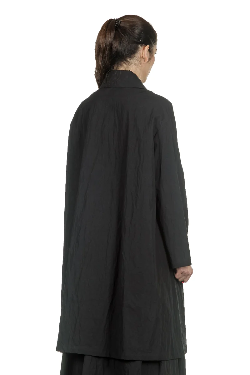 Apuntob Damen Avantgarde Oversized Mantel schwarz