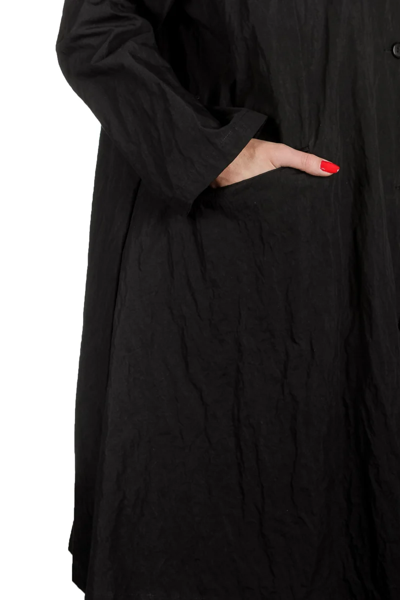 Apuntob Damen Avantgarde Oversized Mantel schwarz