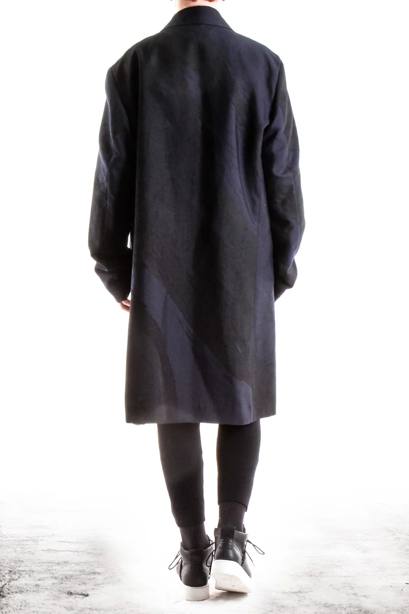 ISSEY MIYAKE Herren Mantel bicolor schwarz