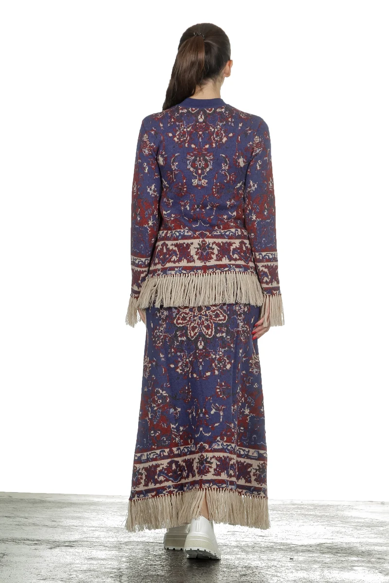 Paco Rabanne Damen Maxirock 'Persian Tapestry' mit Print multicolor
