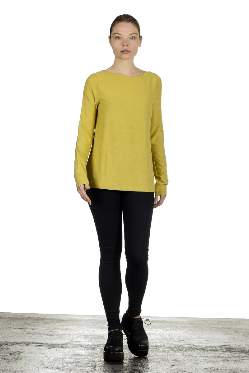 The Swiss Label Damen Langarm Shirt gelb