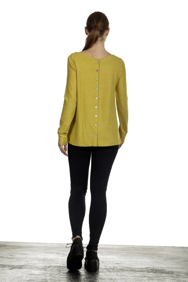 The Swiss Label Damen Langarm Shirt gelb