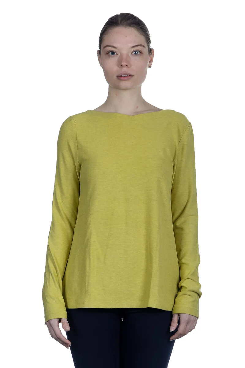 The Swiss Label Damen Langarm Shirt gelb