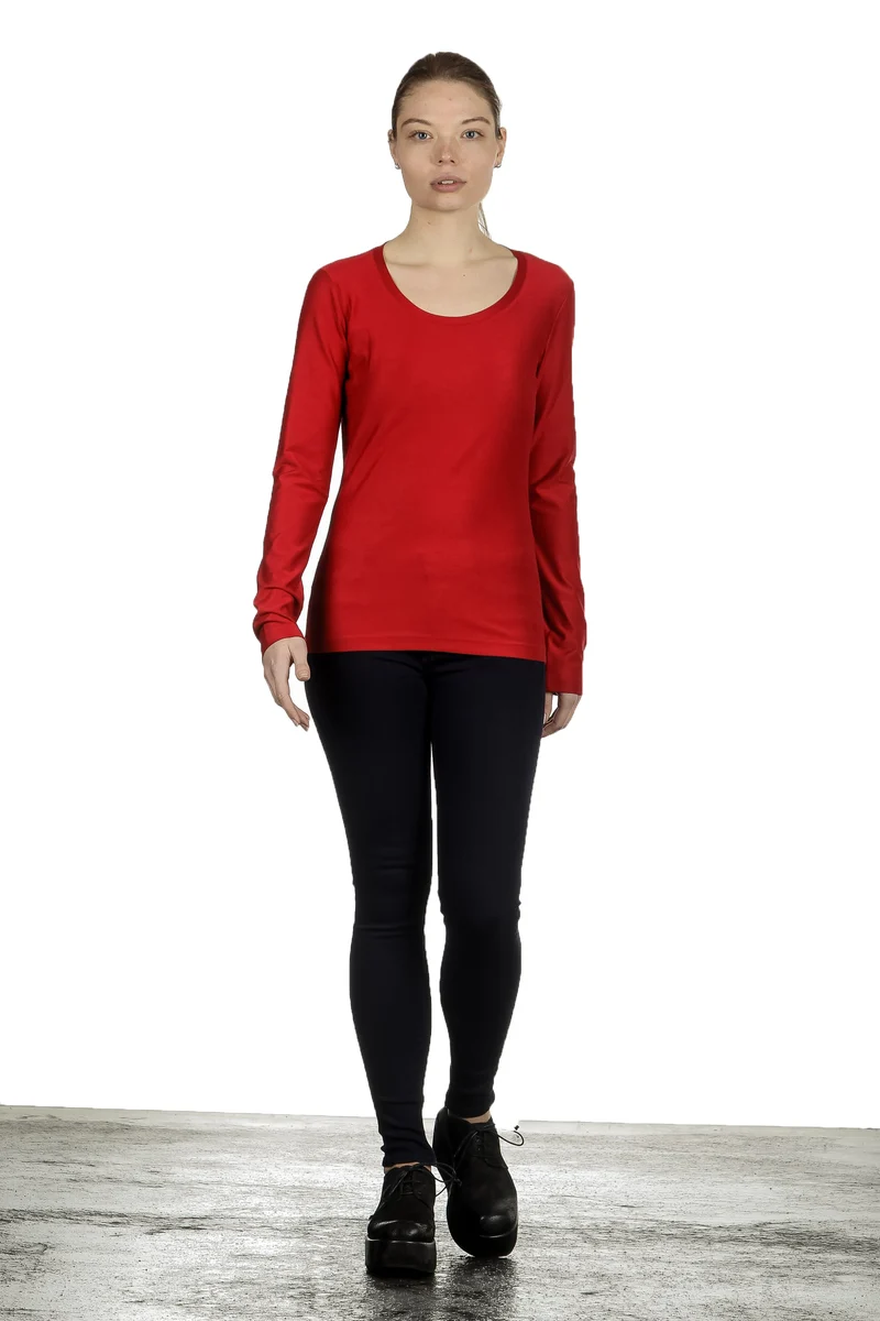 The Swiss Label Damen Langarm Shirt rot