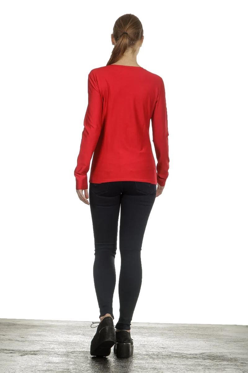 The Swiss Label Damen Langarm Shirt rot