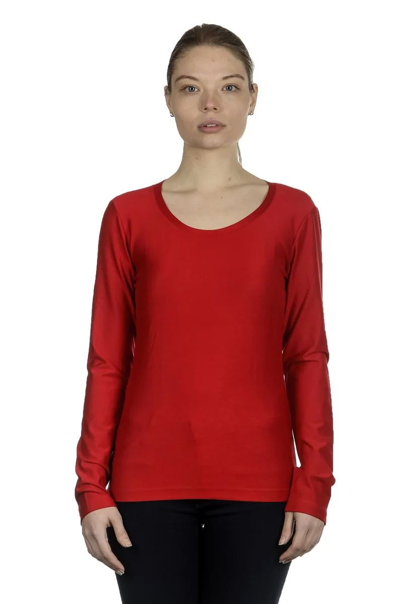 The Swiss Label Damen Langarm Shirt rot