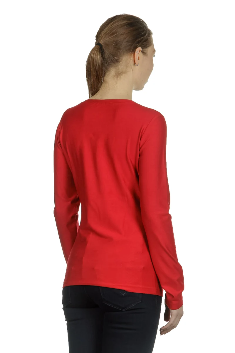The Swiss Label Damen Langarm Shirt rot