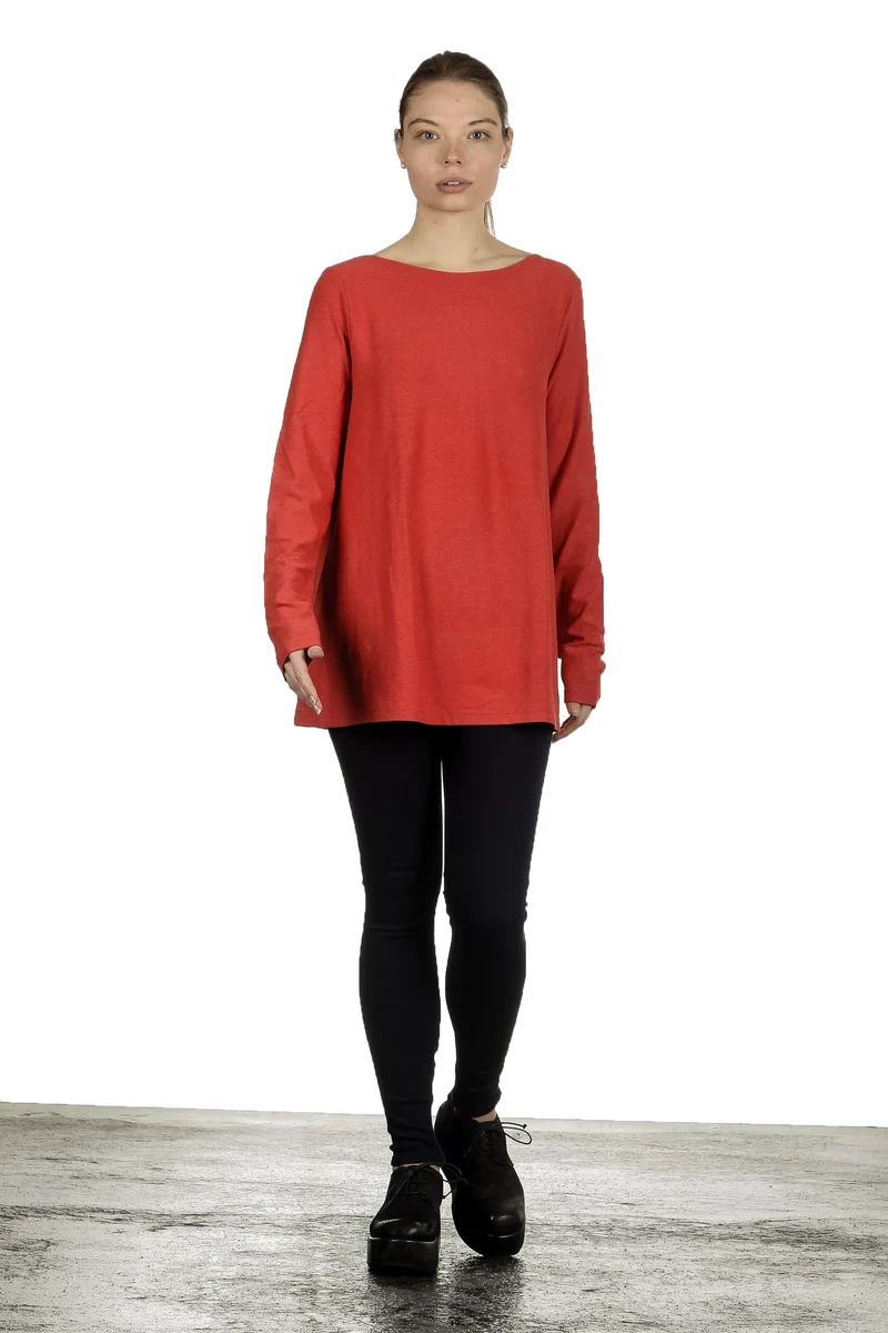 The Swiss Label Damen Langarm Shirt orange