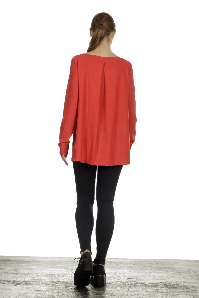 The Swiss Label Damen Langarm Shirt orange