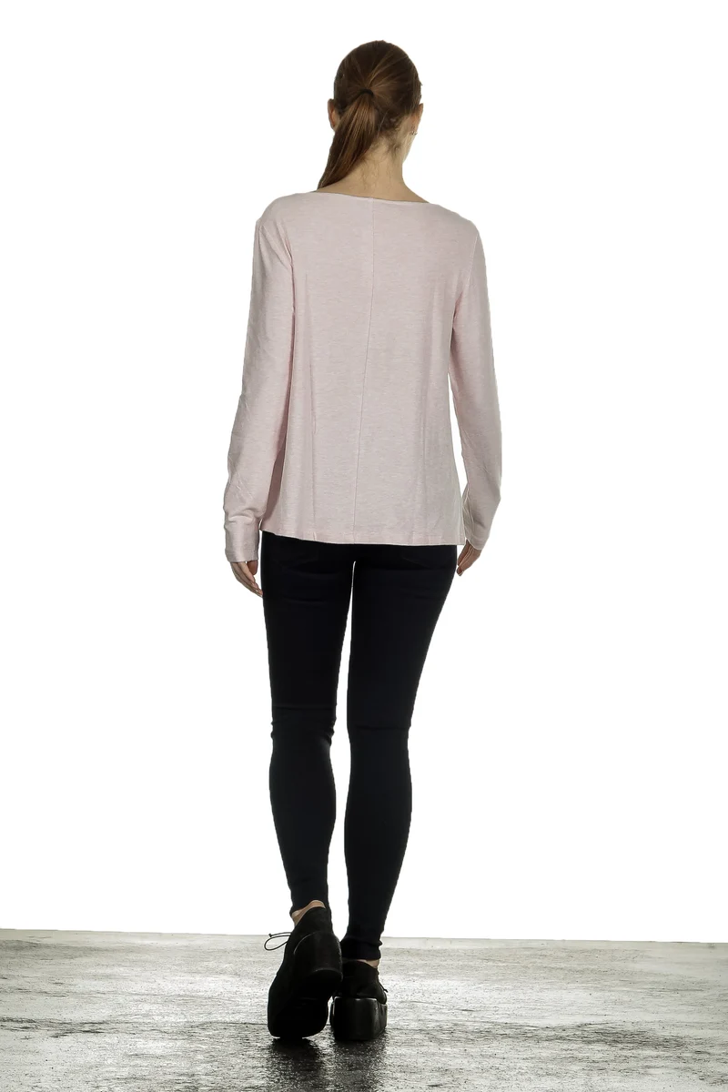 The Swiss Label Damen Langarm Shirt puder