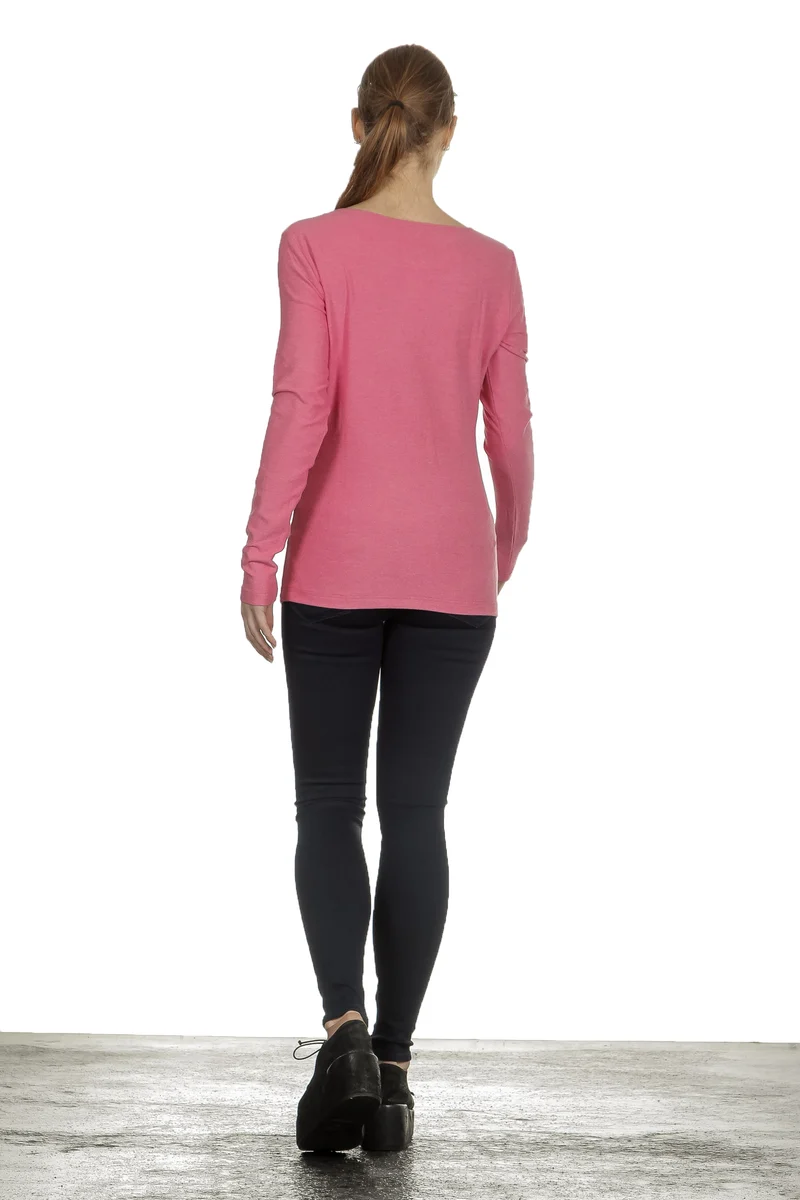 The Swiss Label Damen Langarm Shirt fuchsia
