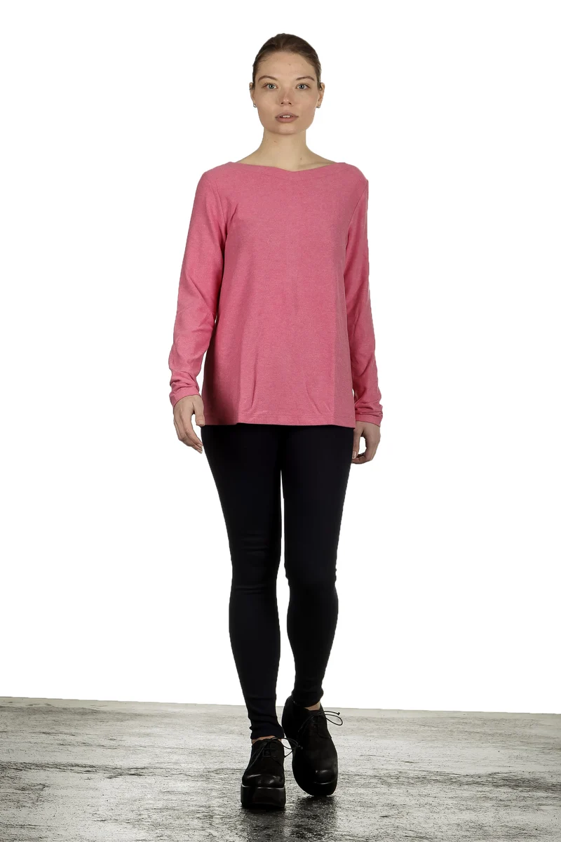The Swiss Label Damen Langarm Shirt fuchsia