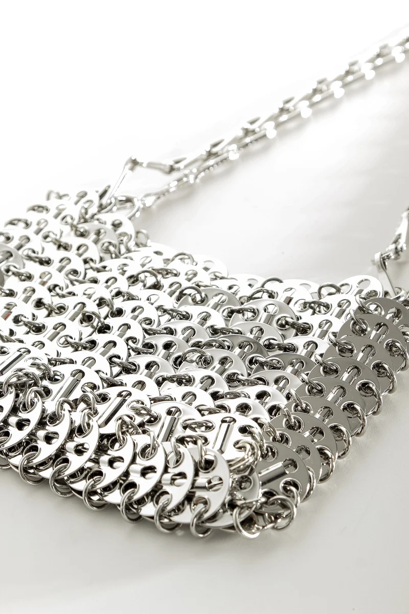 Paco Rabanne 1969 Nano Umhängetasche silber