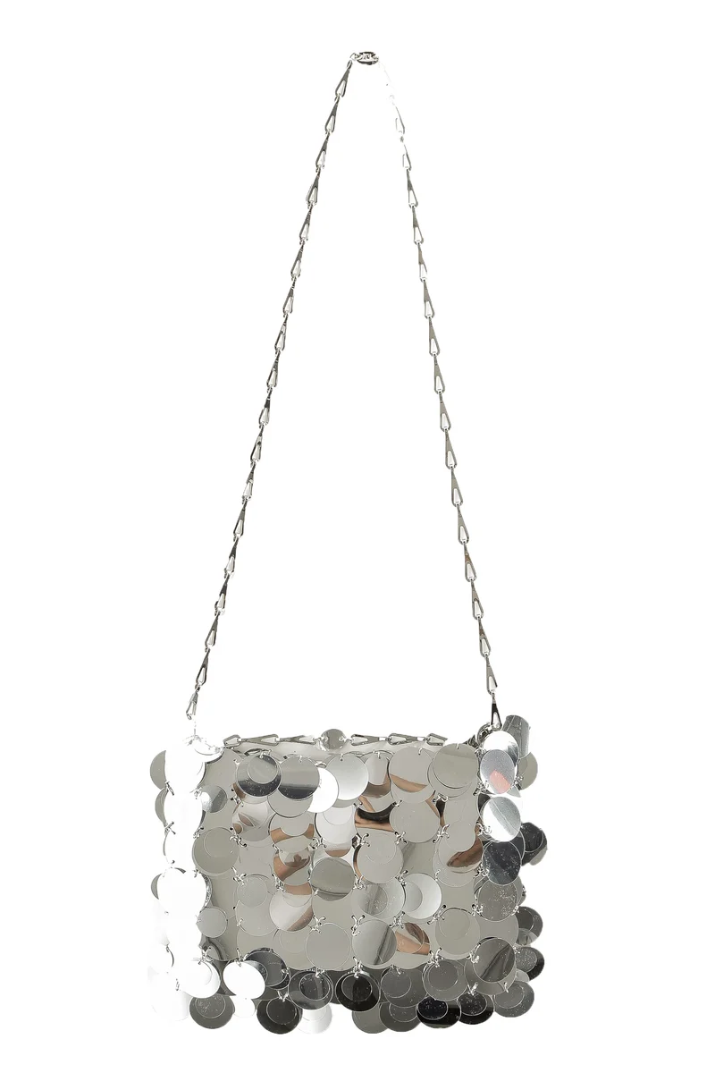 Paco Rabanne Sparkle 1969 Schultertasche silber