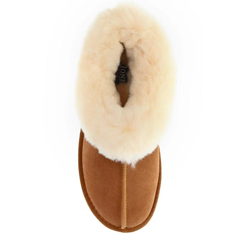 Fabiola Faux Fur Slippers - FABIOLA / 326 072 - Chestnut