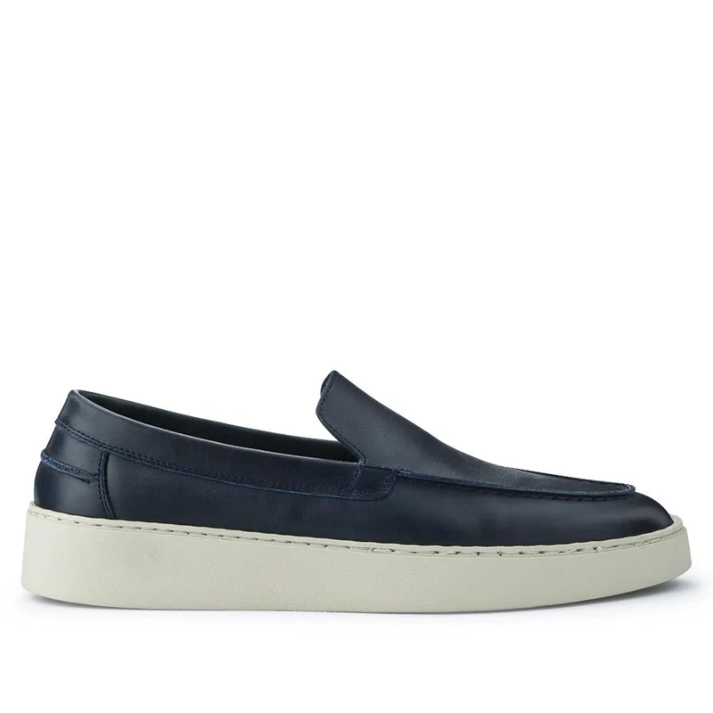 Quade Smart Leather Slip-On Shoes - QUADE / 327 428 - Navy