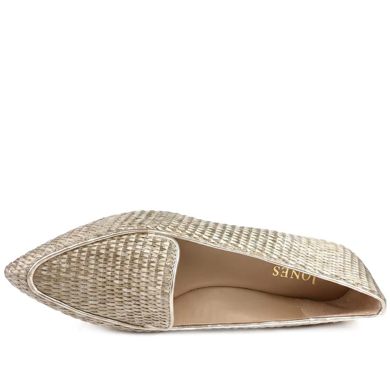 Sicily Leather Slip-On Shoes - SICILY / 326 204 - Gold Rattan