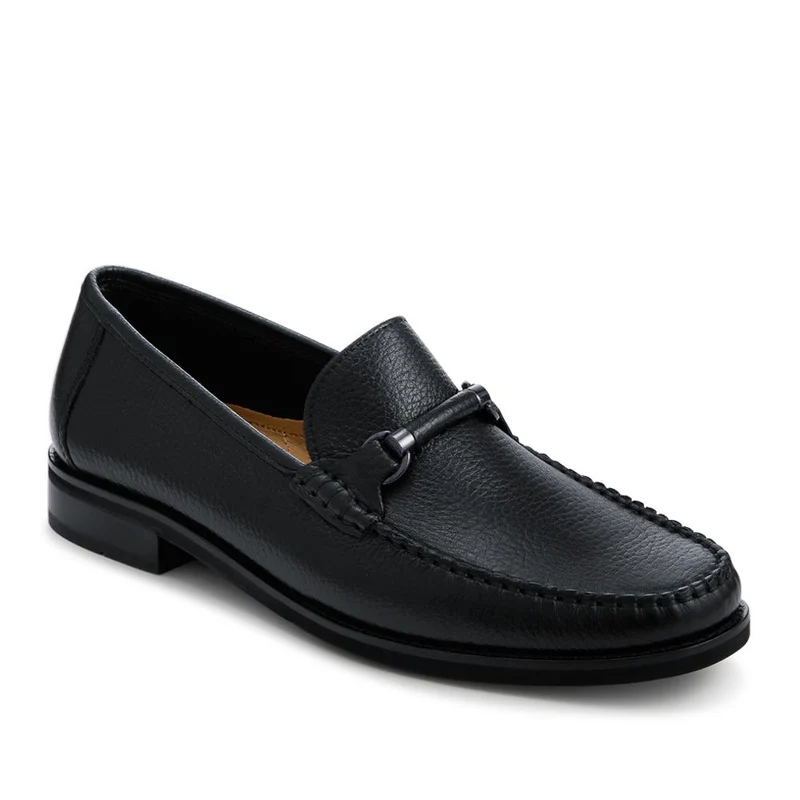 Quentin All Leather Smart Loafers - QUENTIN / 328 712 - Black Grain
