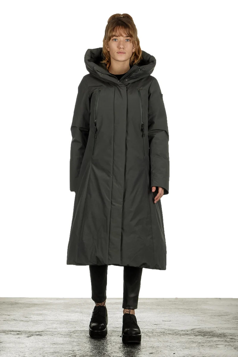 OUTHERE Damen Thermo Parka PRIMROSE DOWN JACKET grün