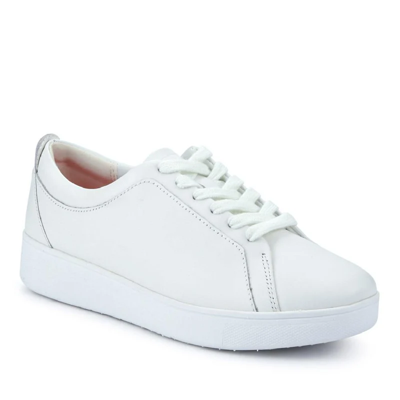 Leather Lace-Up Trainers - FITF41505 / 327 059 - White