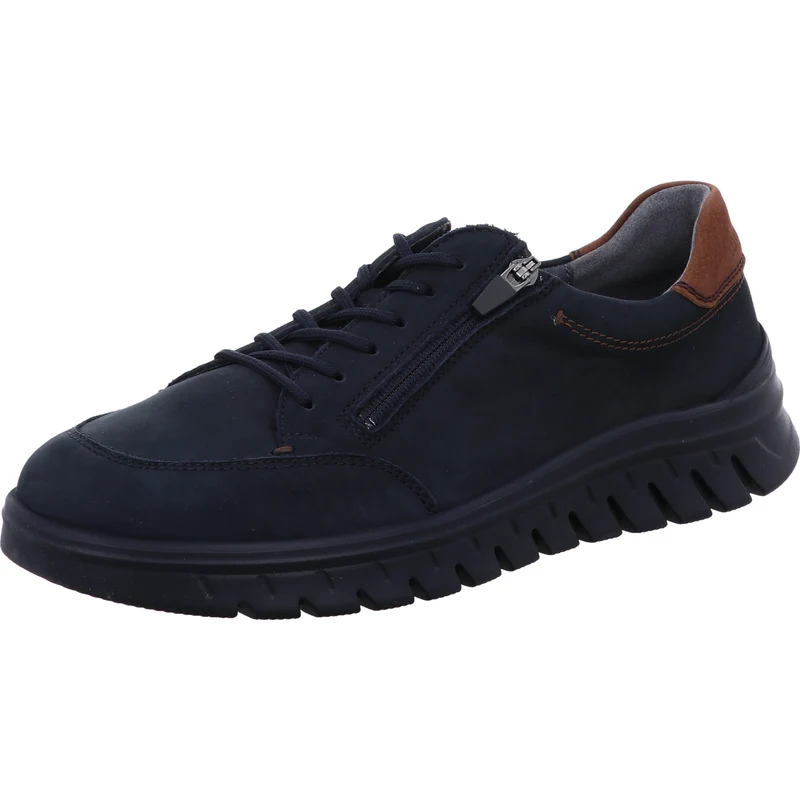 Waldläufer Schnürschuh H-Bruno bl.-kombi.
