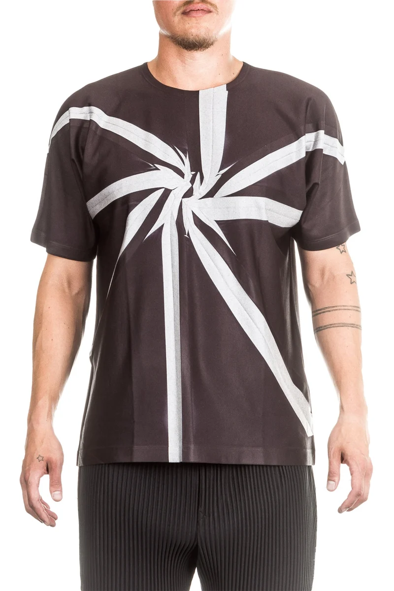 ISSEY MIYAKE Herren T-Shirt WRINKLE T schwarz