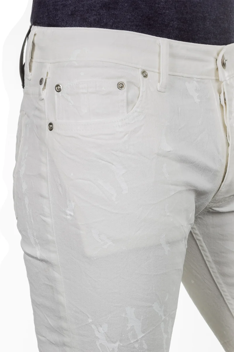 Fagassent Herren Jeans JESUS beschichtet weiß