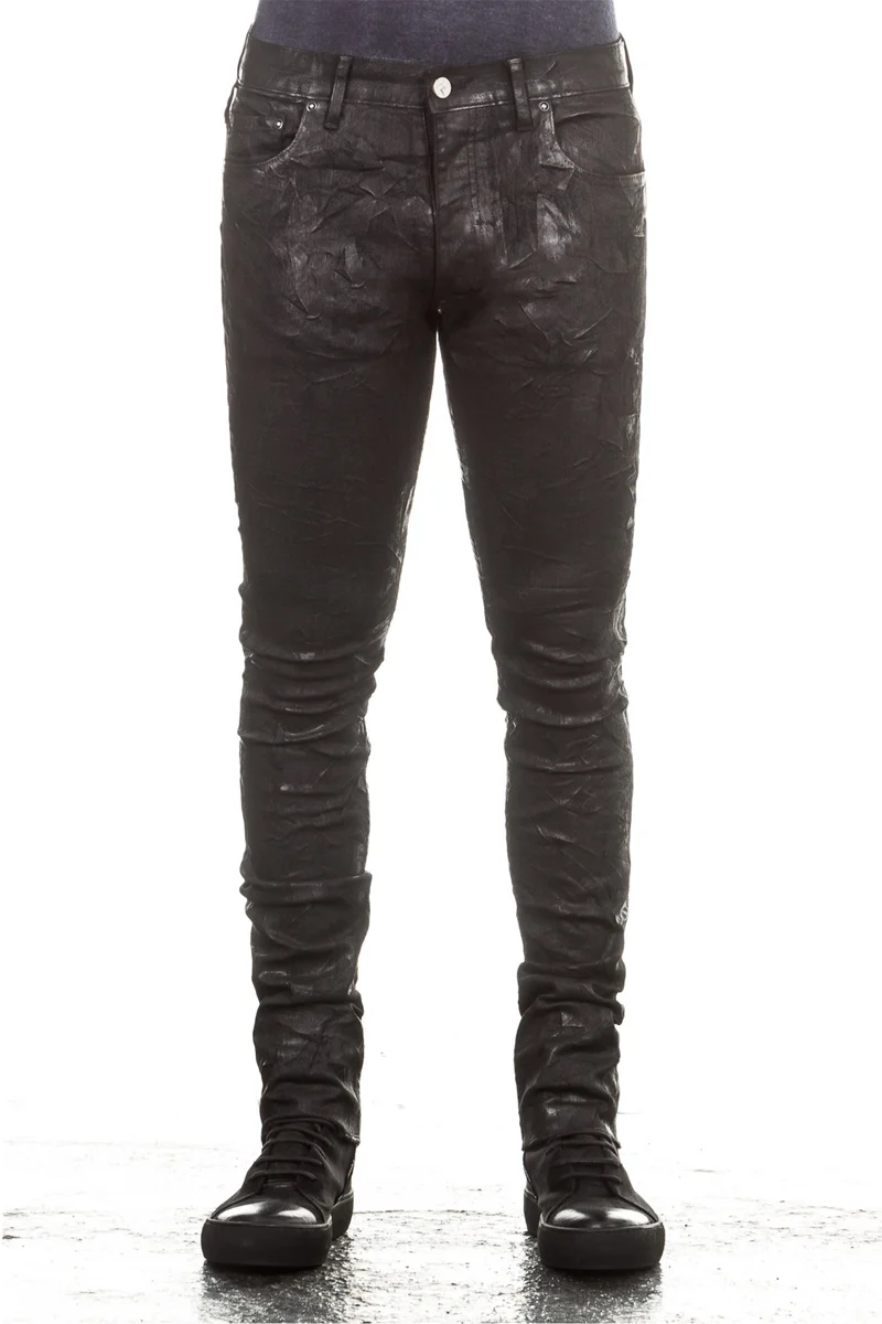 Fagassent Herren Jeans JESUS beschichtet schwarz
