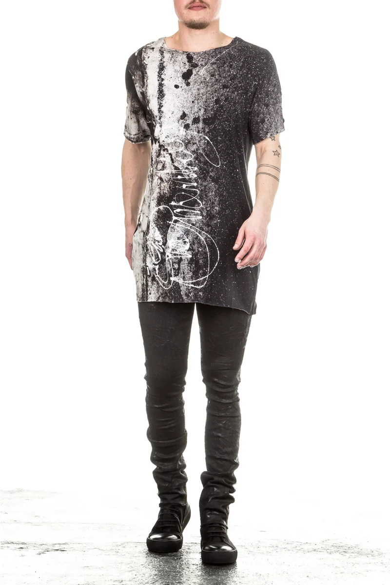 Fagassent Herren Jeans JESUS beschichtet schwarz