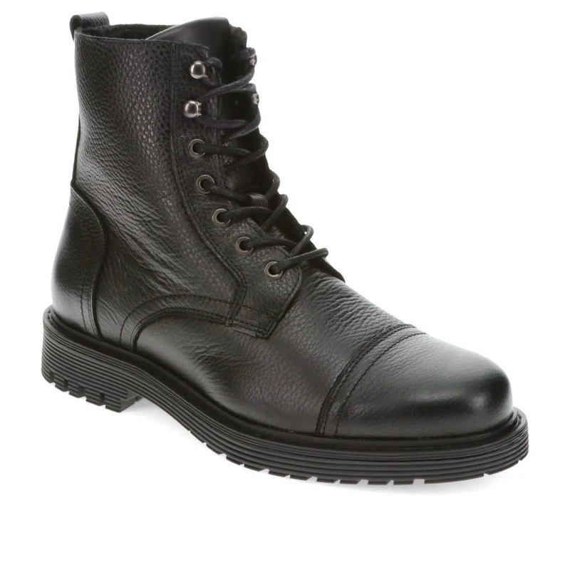 Embankment Leather Boots - EMBANKMENT / 326 259 - Black Grain