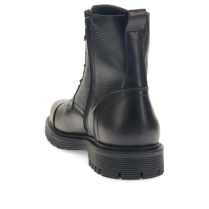 Embankment Leather Boots - EMBANKMENT / 326 259 - Black Grain