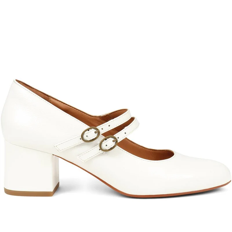 Xanthi Heeled Mary Janes - XANTHI / 325 044 - Off White Patent