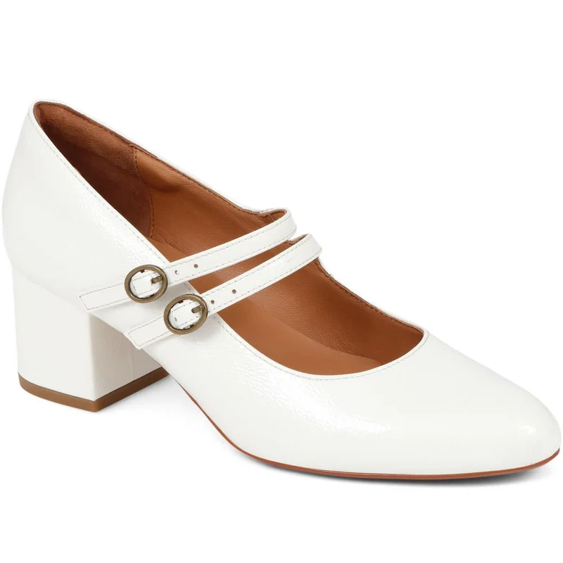 Xanthi Heeled Mary Janes - XANTHI / 325 044 - Off White Patent