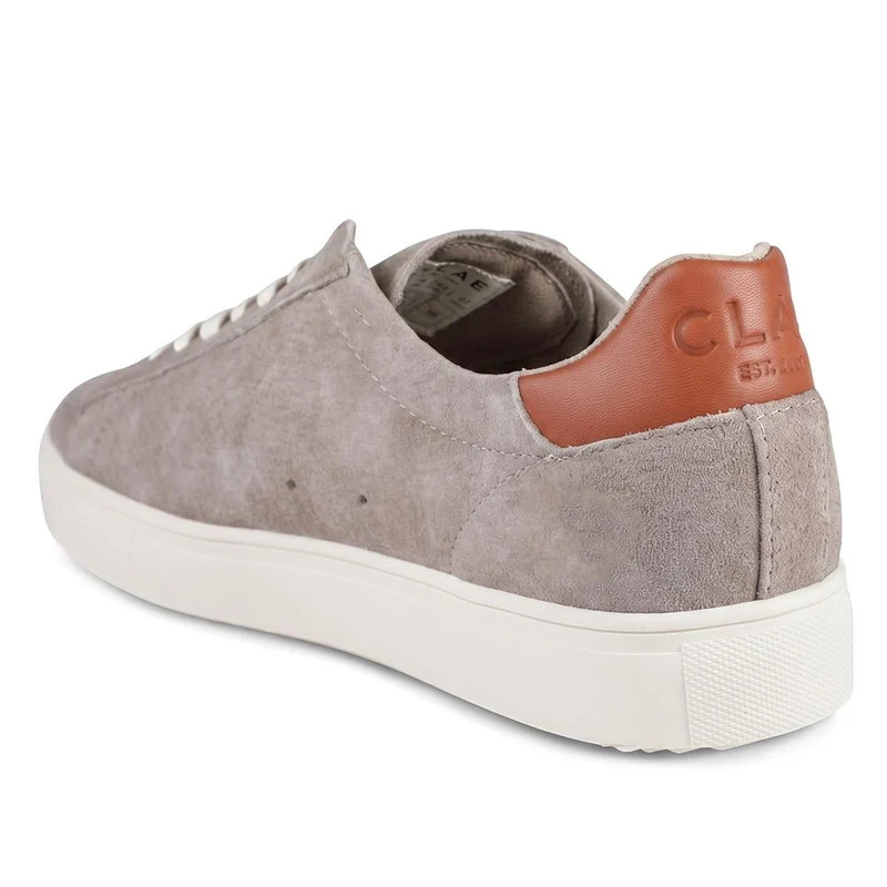 Clae Bradley Essentials Leather Lace Up Trainers - CLAGB43504 / 329 180 - Grey Suede