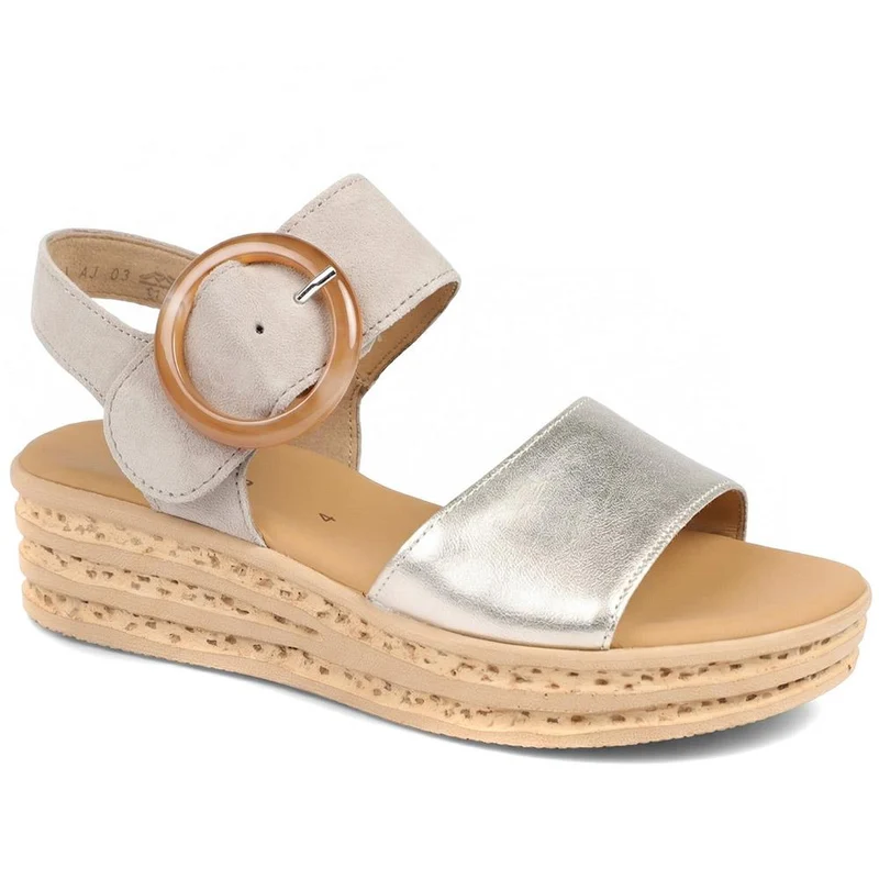 Andre Gabor Wedge Sandals - GAB37522 / 323 653 - Sand Shimmer
