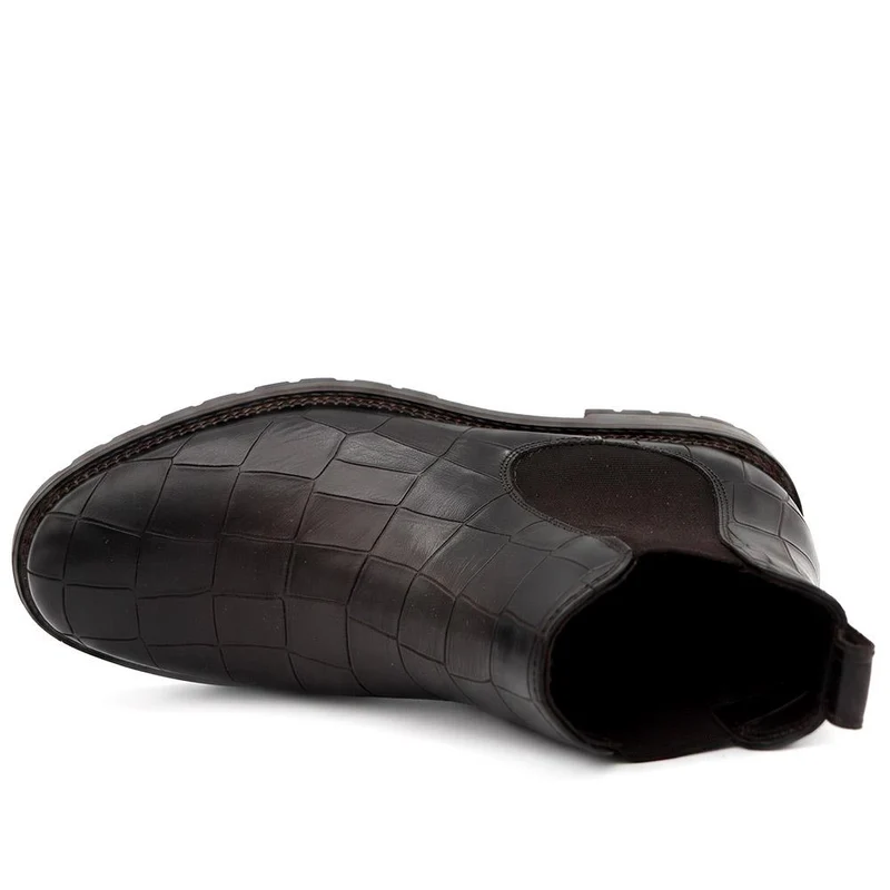 Narnia Leather Chelsea Boots - NARNIA / 329 785 - Brown Croc