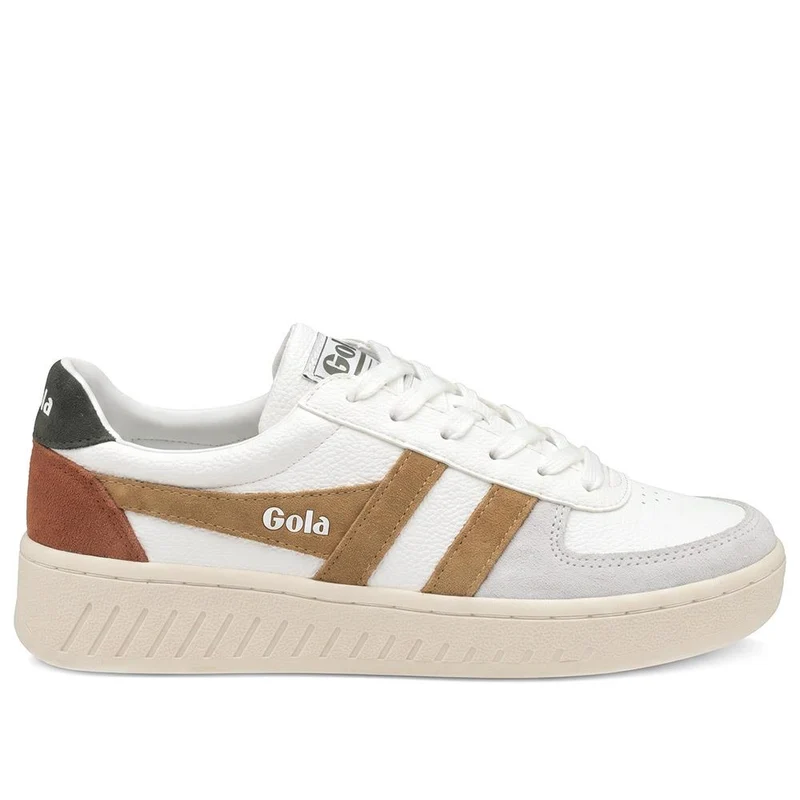 Gola Grandslam Trident Trainers - JAC43504 / 328 802 - White-Brown