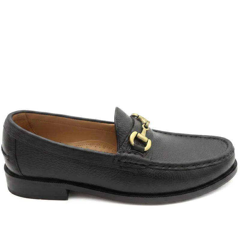 Roan Leather Slip-On Shoes - ROAN / 326 791 - Black Grain