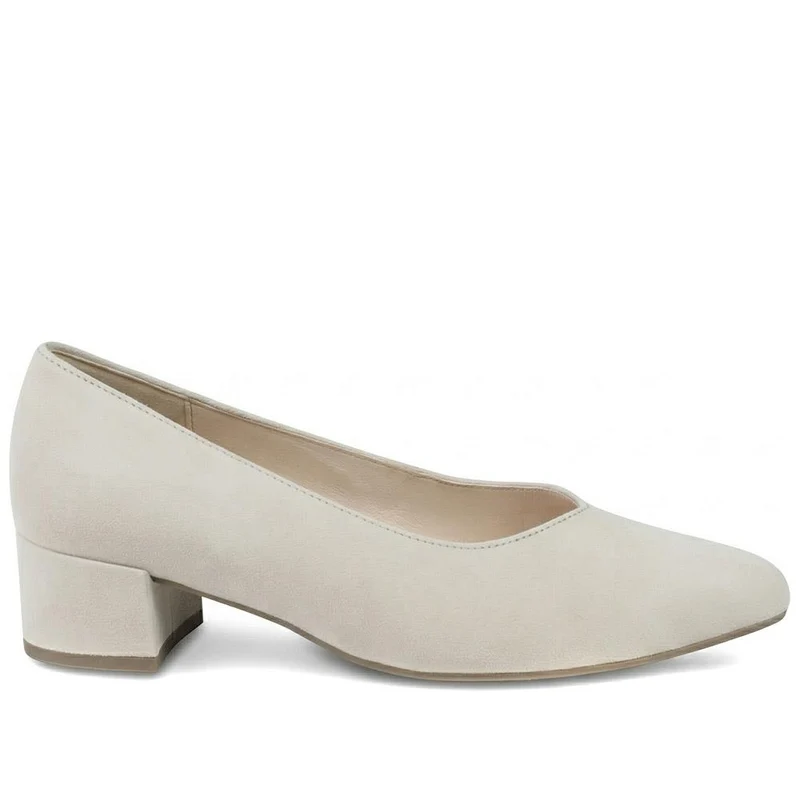 Block-Heeled Smart Leather Court Shoes - GAB41512 / 327 007