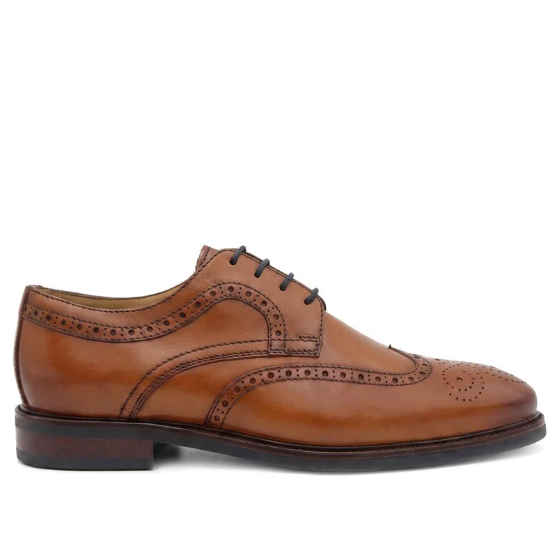 Longwood Wide Fit Leather Brogues - LONGWOODWIDE / 329 987