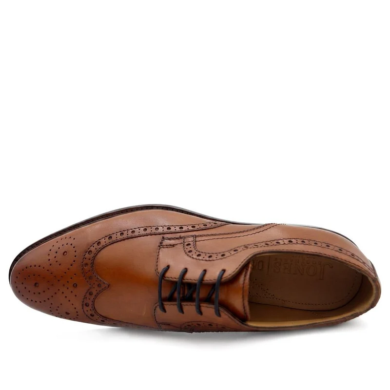 Longwood Wide Fit Leather Brogues - LONGWOODWIDE / 329 987 - Tan Leather