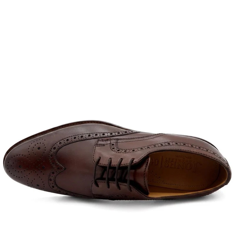 Longwood Wide Fit Leather Brogues - LONGWOODWIDE / 329 987 - Chestnut