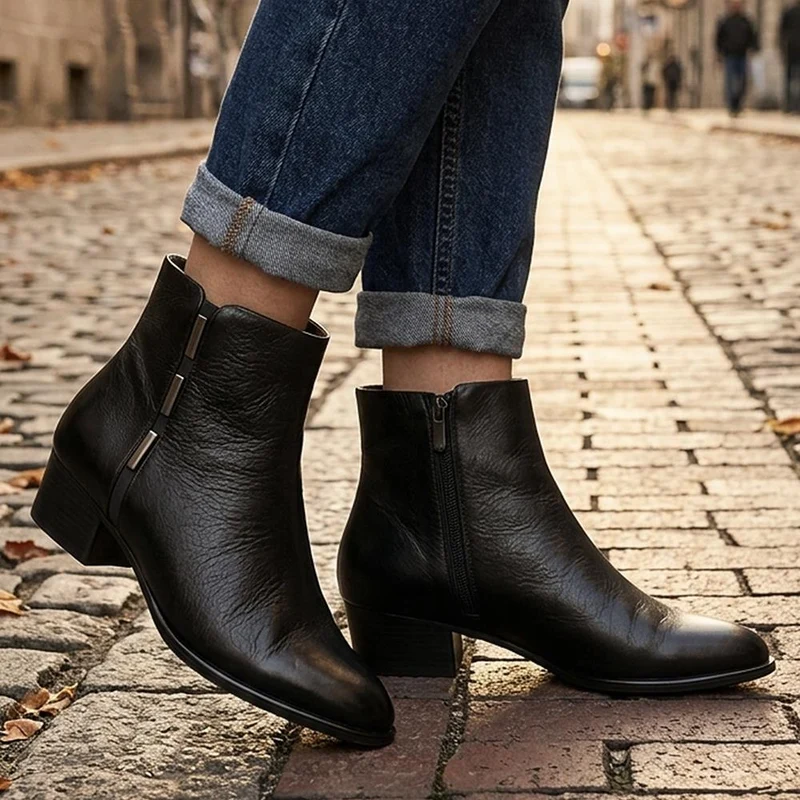 Regarde Le Ciel Smart Leather Ankle Boots - SINO44500 / 330 149 - Black