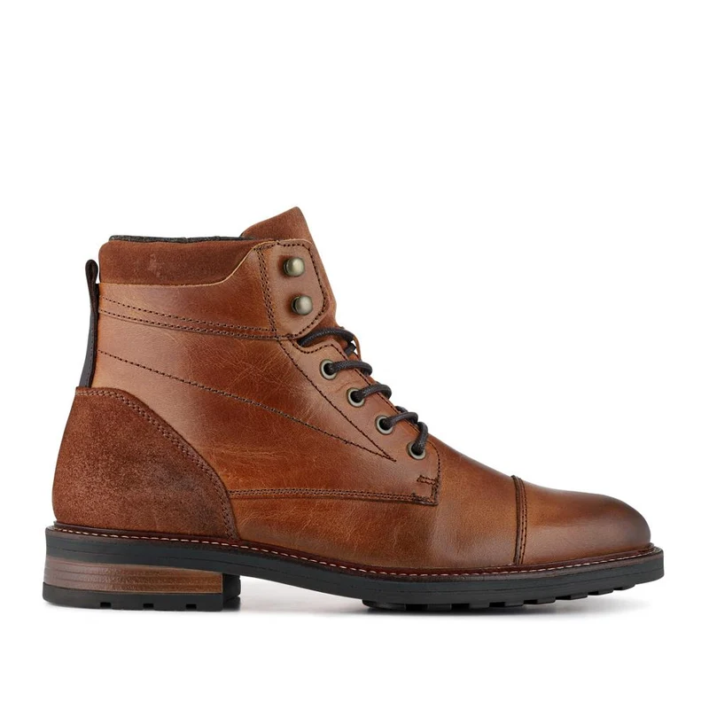 Dusseldorf Leather Lace-Up Boots - DUSSELDORF / 323 686