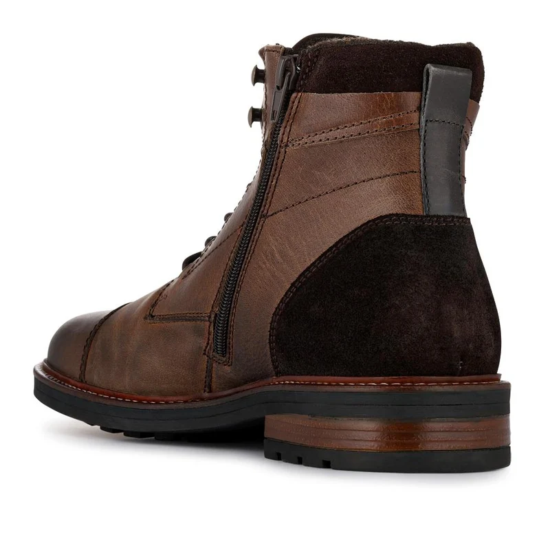 Dusseldorf Leather Lace-Up Boots - DUSSELDORF / 323 686 - Brown