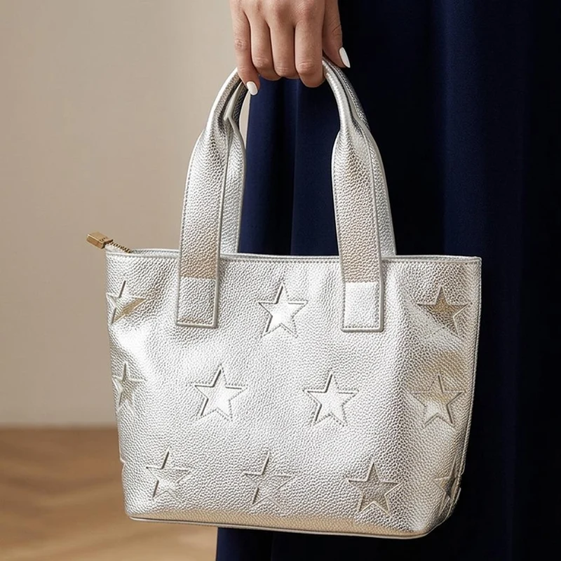 Dayna Mini Leather Handbag - DAYNAMINI / 328 356 - Silver